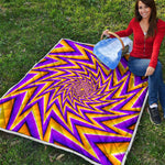 Yellow Big Bang Moving Optical Illusion Quilt