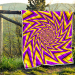 Yellow Big Bang Moving Optical Illusion Quilt