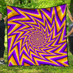 Yellow Big Bang Moving Optical Illusion Quilt