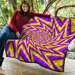 Yellow Big Bang Moving Optical Illusion Quilt