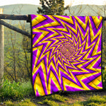 Yellow Big Bang Moving Optical Illusion Quilt