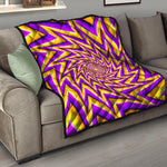 Yellow Big Bang Moving Optical Illusion Quilt