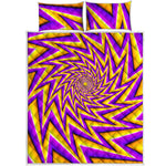 Yellow Big Bang Moving Optical Illusion Quilt Bed Set