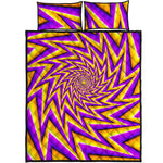 Yellow Big Bang Moving Optical Illusion Quilt Bed Set