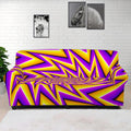 Yellow Big Bang Moving Optical Illusion Sofa Cover