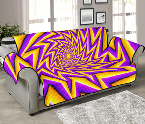 Yellow Big Bang Moving Optical Illusion Sofa Protector