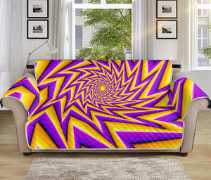 Yellow Big Bang Moving Optical Illusion Sofa Protector