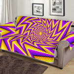 Yellow Big Bang Moving Optical Illusion Sofa Protector