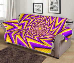 Yellow Big Bang Moving Optical Illusion Sofa Protector