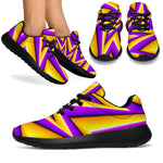 Yellow Big Bang Moving Optical Illusion Sport Shoes GearFrost