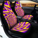 Yellow Big Bang Moving Optical Illusion Universal Fit Car Seat Covers