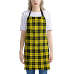 Yellow Black And Blue Tartan Print Apron