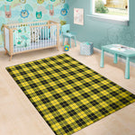 Yellow Black And Blue Tartan Print Area Rug