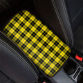 Yellow Black And Blue Tartan Print Car Center Console Cover