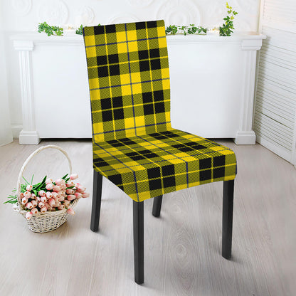 Yellow Black And Blue Tartan Print Dining Chair Slipcover