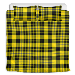 Yellow Black And Blue Tartan Print Duvet Cover Bedding Set