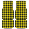 Yellow Black And Blue Tartan Print Front and Back Car Floor Mats