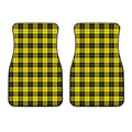 Yellow Black And Blue Tartan Print Front Car Floor Mats