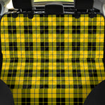 Yellow Black And Blue Tartan Print Pet Car Back Seat Cover