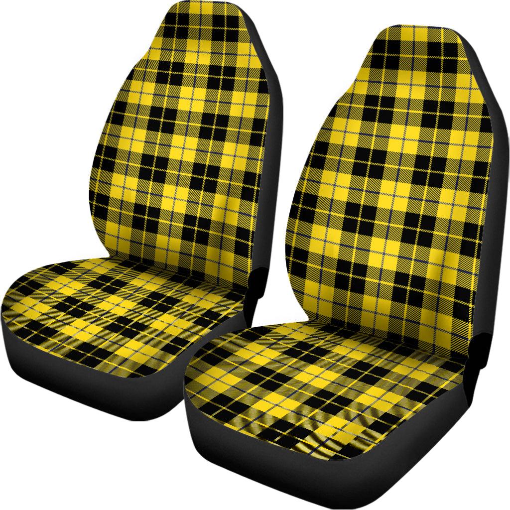 Yellow Black And Blue Tartan Print Universal Fit Car Seat Covers