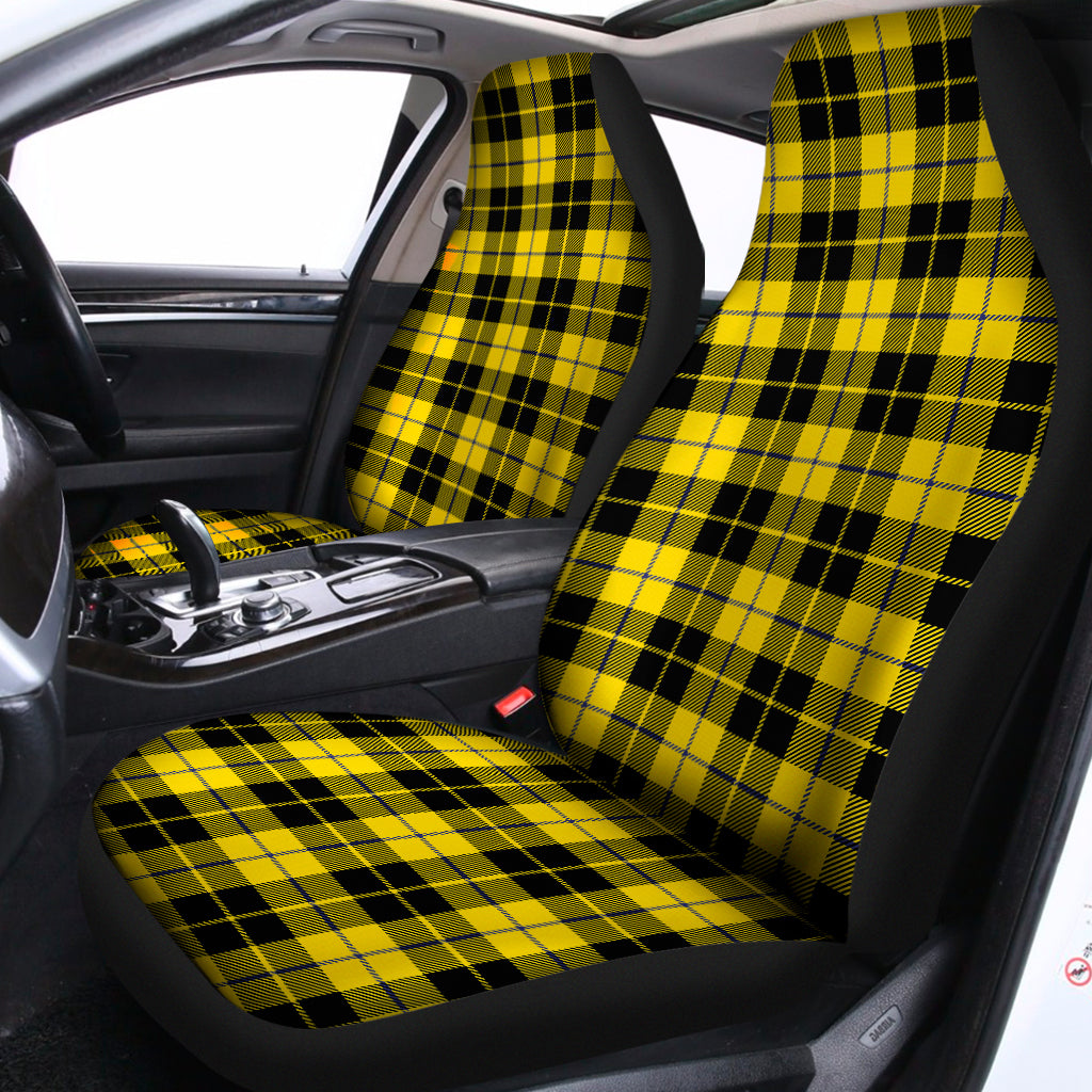 Yellow Black And Blue Tartan Print Universal Fit Car Seat Covers