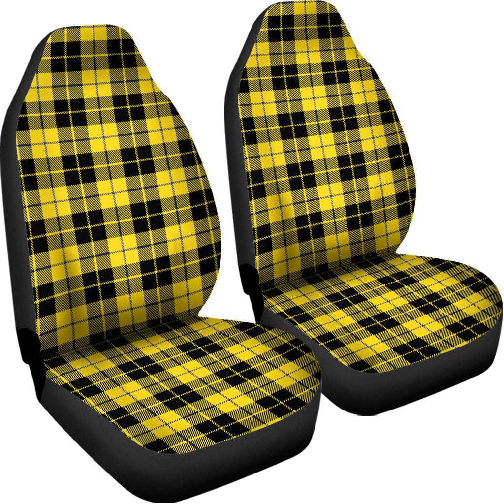Yellow Black And Blue Tartan Print Universal Fit Car Seat Covers