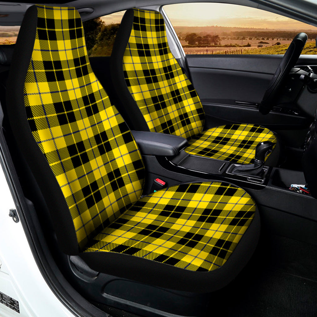 Yellow Black And Blue Tartan Print Universal Fit Car Seat Covers