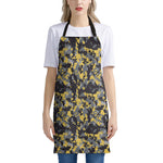 Yellow Black And Grey Digital Camo Print Apron