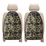 Yellow Black And Grey Digital Camo Print Car Seat Organizers
