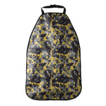 Yellow Black And Grey Digital Camo Print Car Seat Organizers