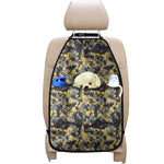Yellow Black And Grey Digital Camo Print Car Seat Organizers
