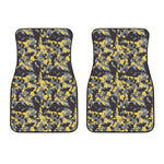 Yellow Black And Grey Digital Camo Print Front Car Floor Mats
