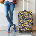 Yellow Black And Grey Digital Camo Print Luggage Cover