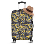 Yellow Black And Grey Digital Camo Print Luggage Cover