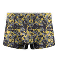 Yellow Black And Grey Digital Camo Print Men's Boxer Briefs