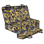Yellow Black And Grey Digital Camo Print Pet Car Back Seat Cover