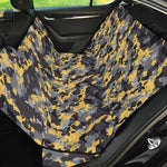 Yellow Black And Grey Digital Camo Print Pet Car Back Seat Cover