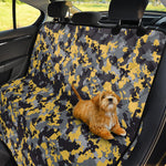 Yellow Black And Grey Digital Camo Print Pet Car Back Seat Cover