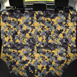 Yellow Black And Grey Digital Camo Print Pet Car Back Seat Cover