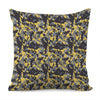 Yellow Black And Grey Digital Camo Print Pillow Cover