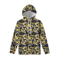 Yellow Black And Grey Digital Camo Print Pullover Hoodie