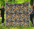 Yellow Black And Grey Digital Camo Print Quilt