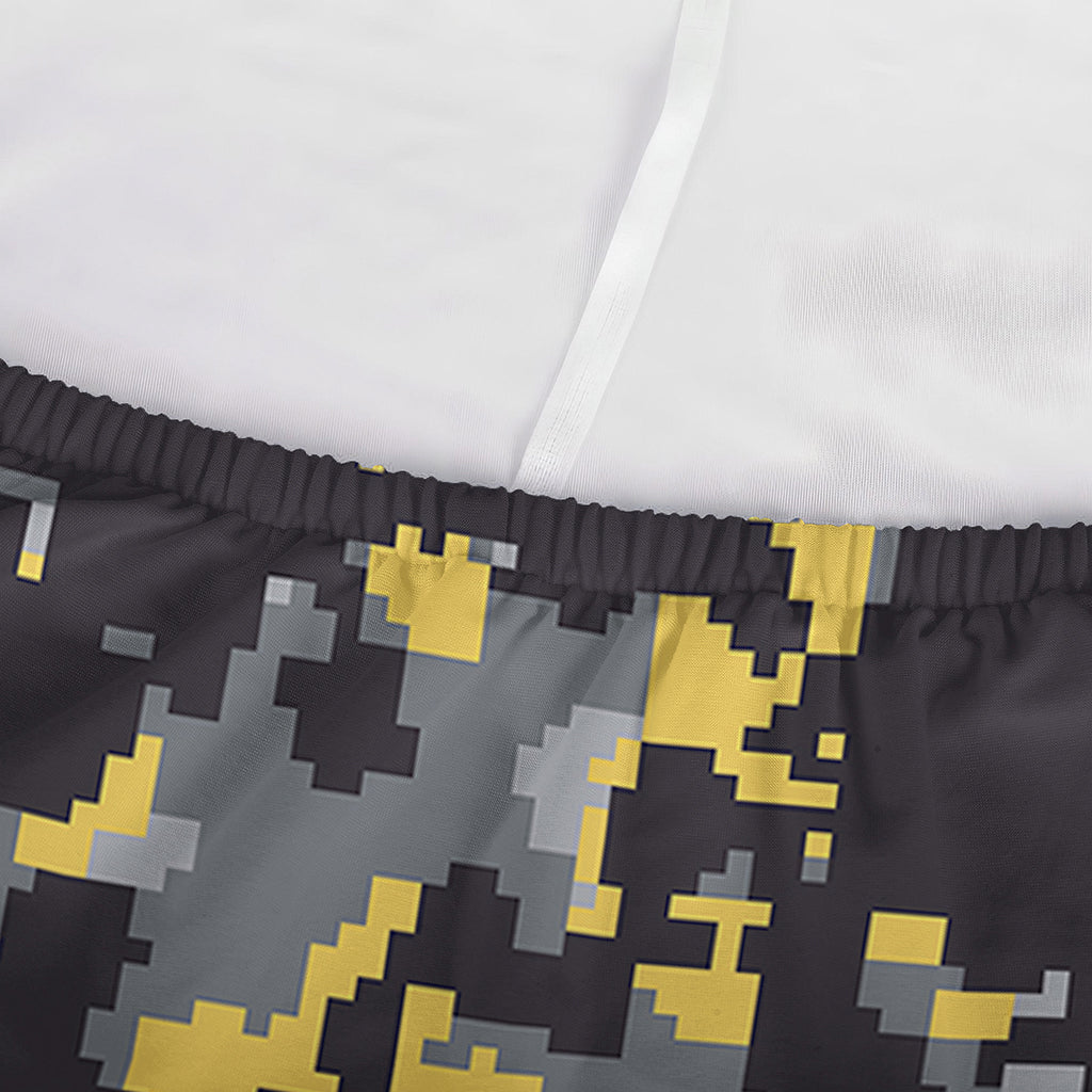 Yellow Black And Grey Digital Camo Print Sofa Cover