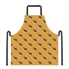 Yellow Boston Terrier Pattern Print Apron