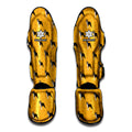 Yellow Boston Terrier Pattern Print Muay Thai Shin Guards