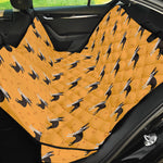 Yellow Boston Terrier Pattern Print Pet Car Back Seat Cover