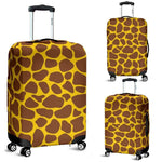 Yellow Brown Giraffe Pattern Print Luggage Cover GearFrost
