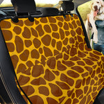 Yellow Brown Giraffe Pattern Print Pet Car Back Seat Cover