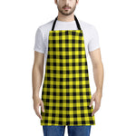 Yellow Buffalo Plaid Print Apron
