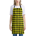 Yellow Buffalo Plaid Print Apron